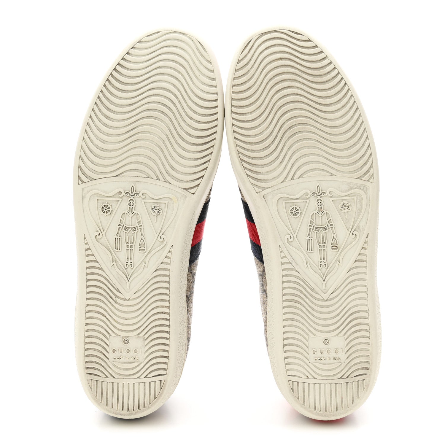 Gucci GG Supreme Monogram Womens Ace Low-Top Sneaker 37.5 Beige 6 of 10
