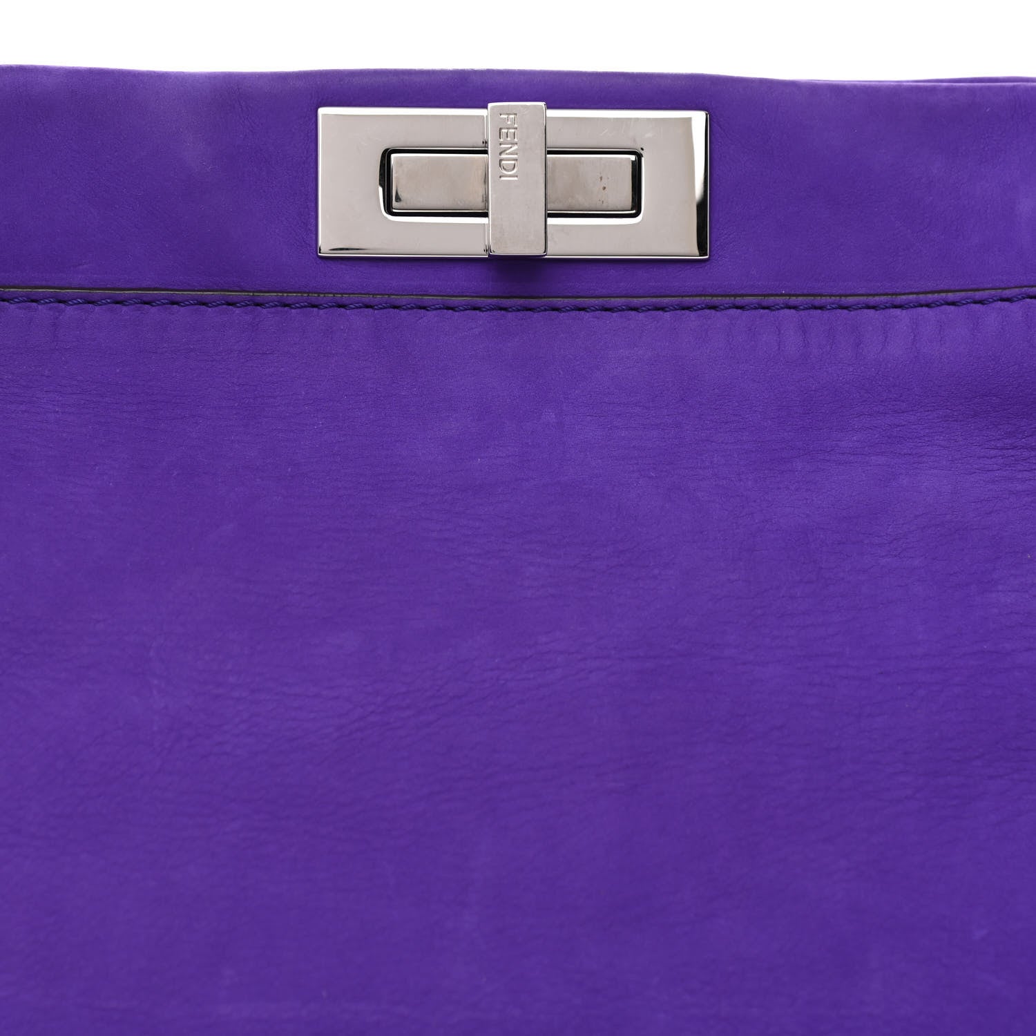 Fendi Suede Large Peekaboo Iconic Satchel Purple 9 of 11
