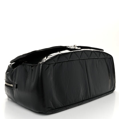 Chanel Aged Calfskin Quilted Large Express Bowling Bag Black 4 of 10