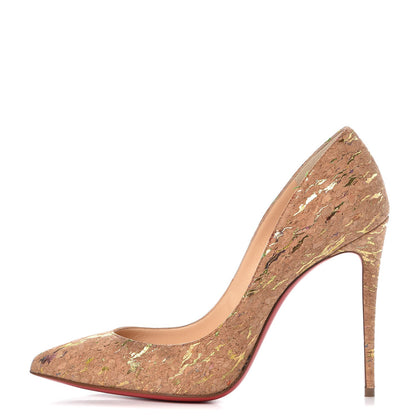 Christian Louboutin Cork Lame Pigalle Follies 100 Pumps 38 Multicolor 1 of 9