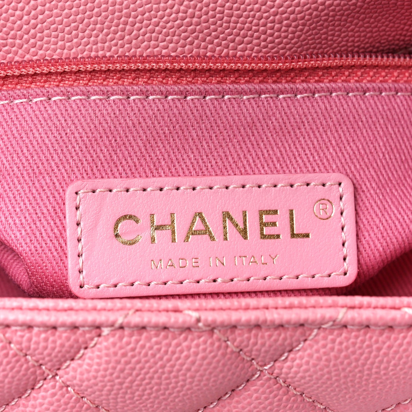 Caviar Quilted Mini Coco Handle Flap Pink
