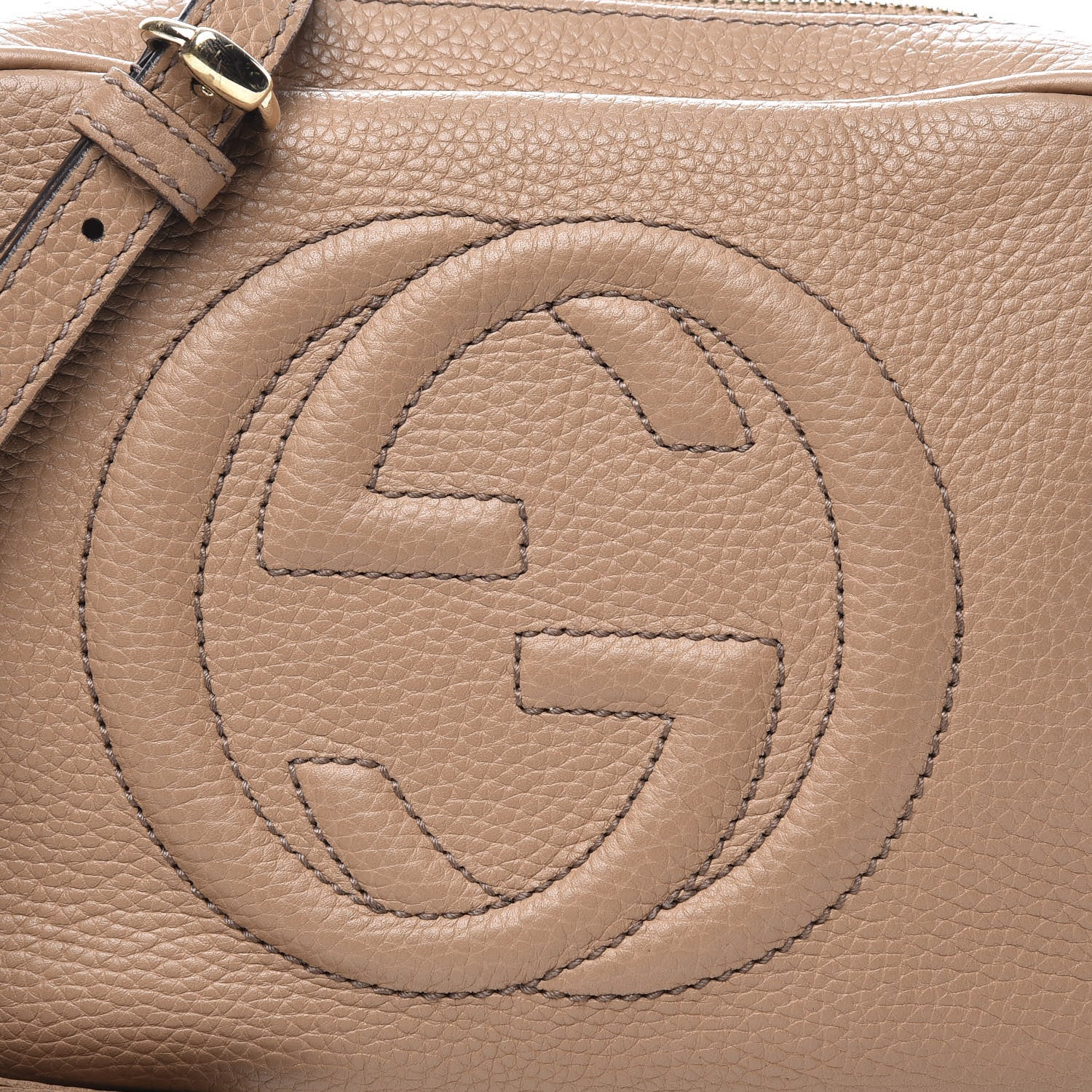 Gucci Pebbled Calfskin Small Soho Disco Bag Camelia 10 of 10