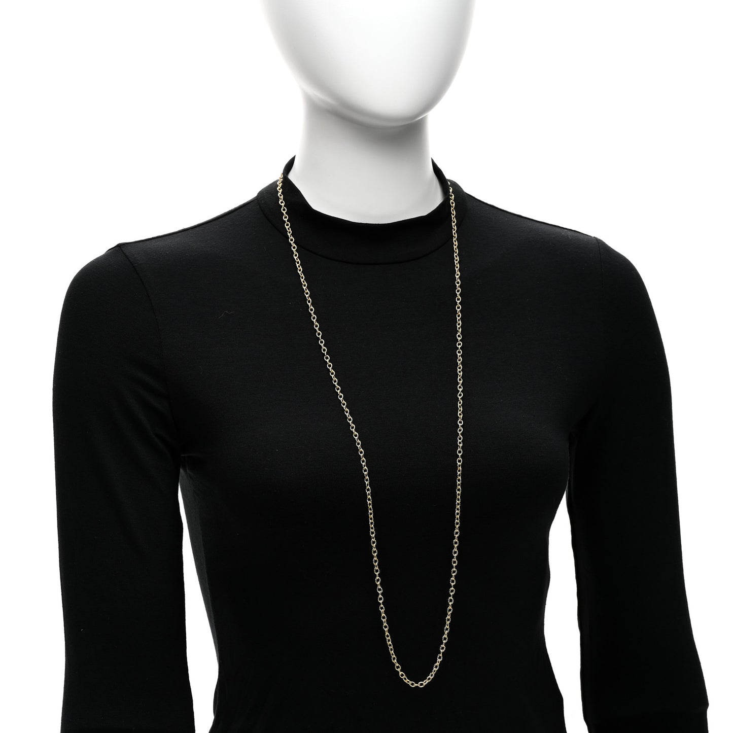 18K Yellow Gold 3.7mm Cable Link Toggle Necklace 38"