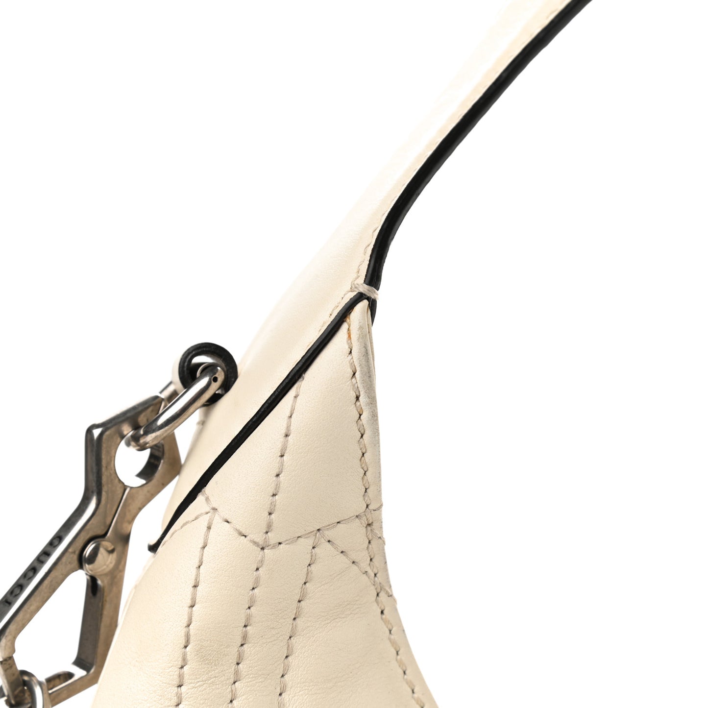 Calfskin Web Quilted Medium Dionysus Hobo White