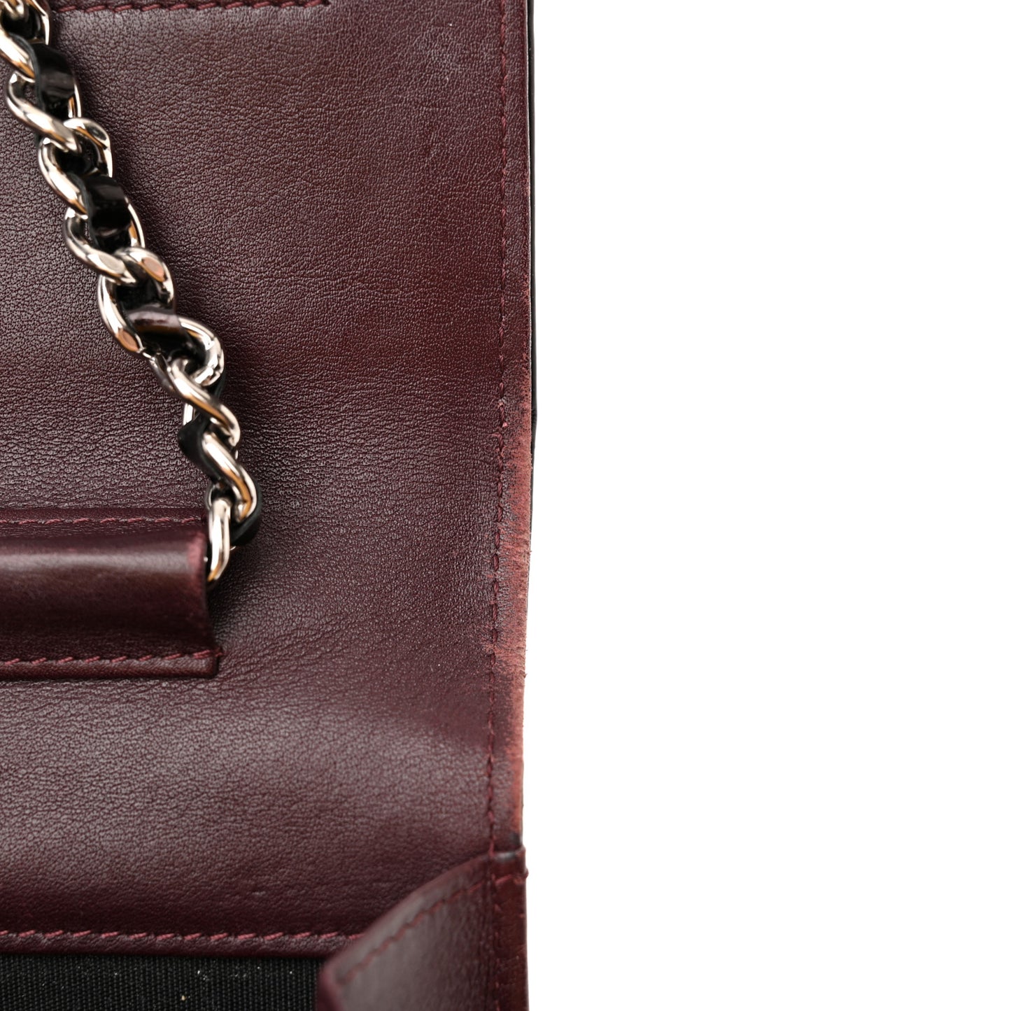 Patent Coco Cabas Wallet On Chain WOC Burgundy