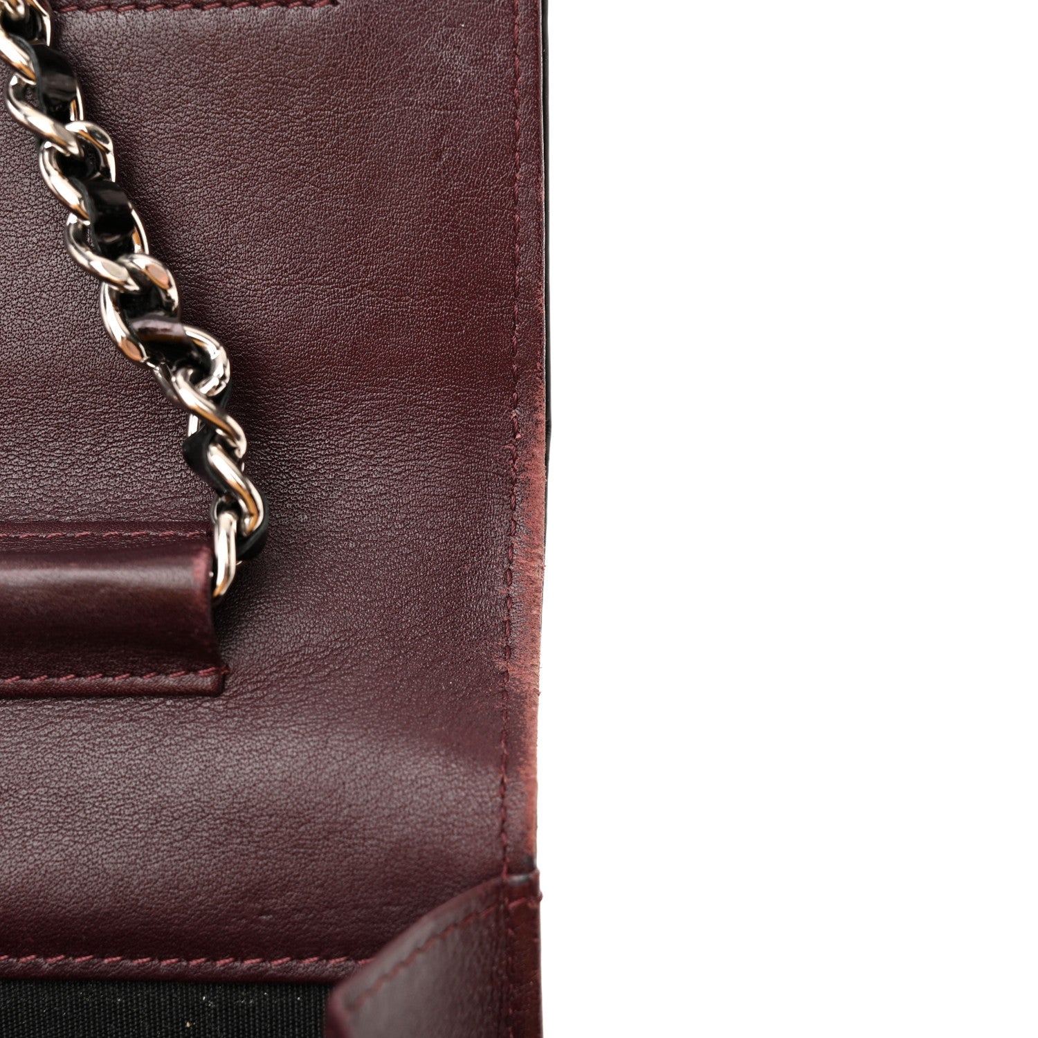Chanel Patent Coco Cabas Wallet On Chain WOC Burgundy 15 of 24