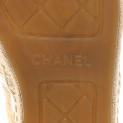 Chanel Macrame Patent CC Espadrilles 41 Beige Ivory 7 of 10