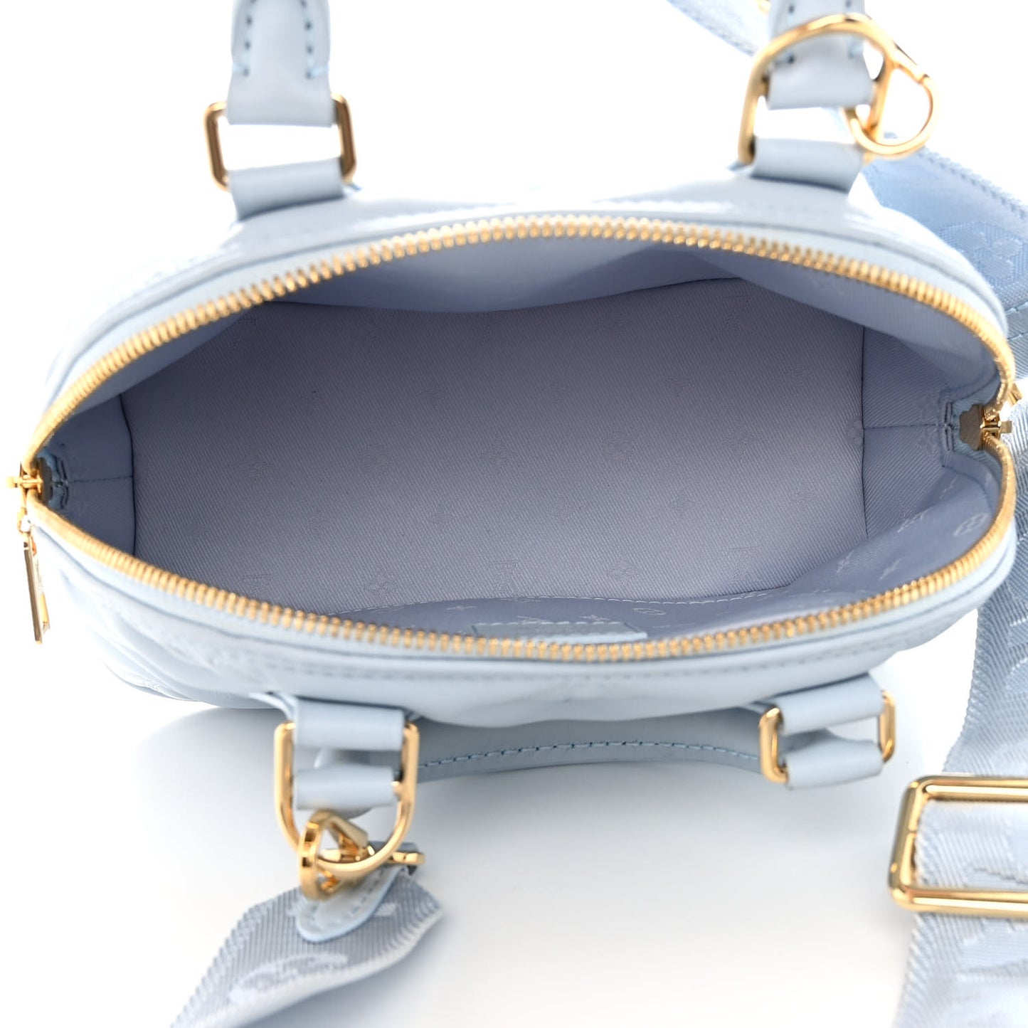 Calfskin Bubblegram Alma BB Ice Blue