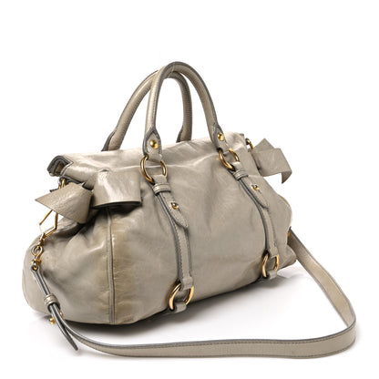 Miu Miu Vitello Lux Medium Bow Bag Pomice 3 of 10