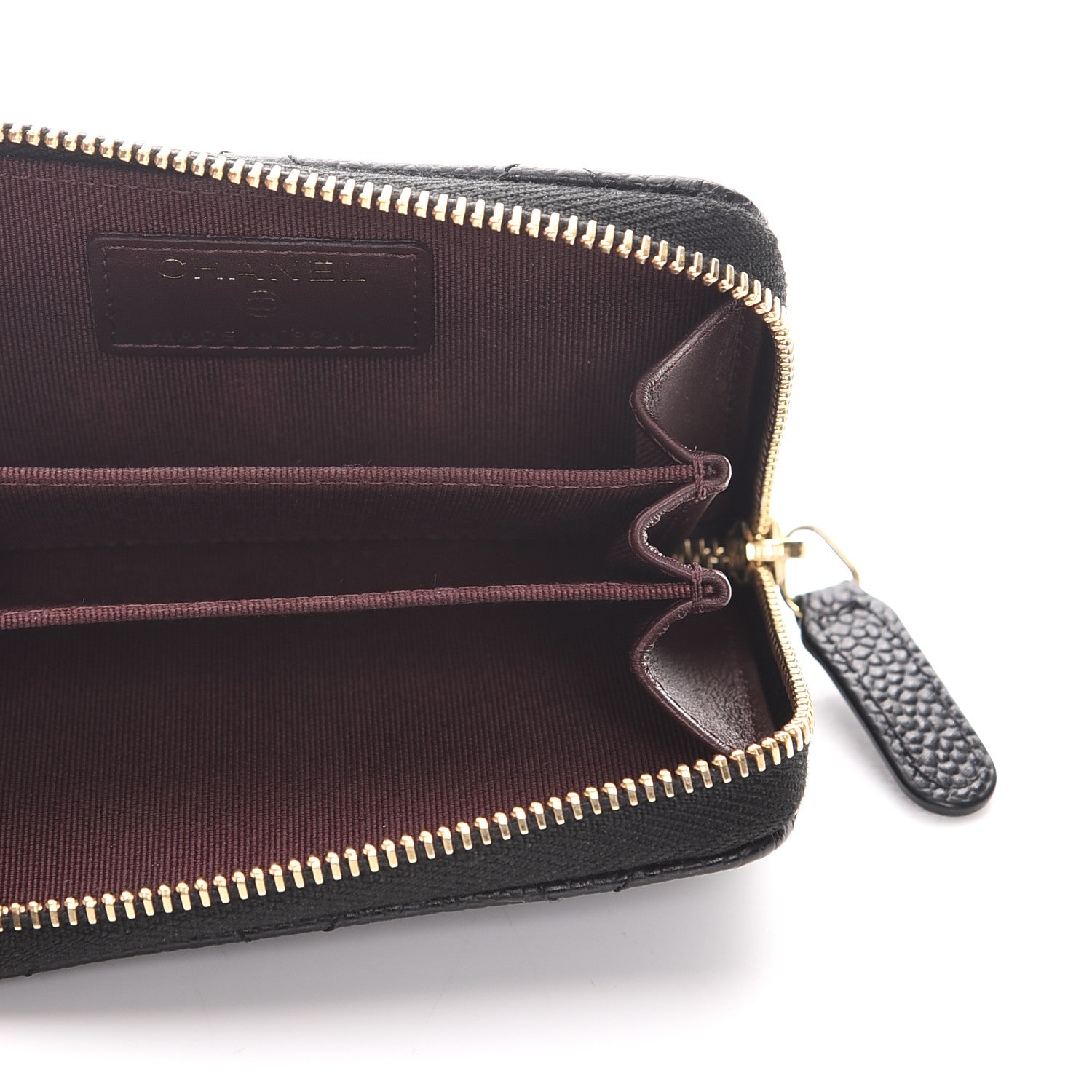 Chanel Caviar Quilted Zip Coin Purse Black 5 of 7