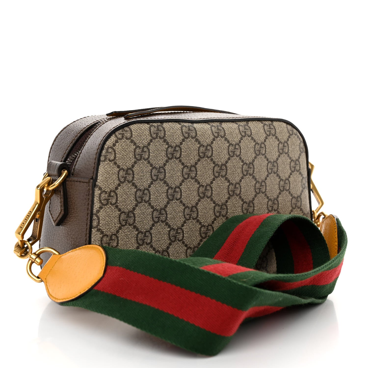 Gucci GG Supreme Monogram Web Neo Vintage Shoulder Bag Beige New Acero Crop 3 of 9