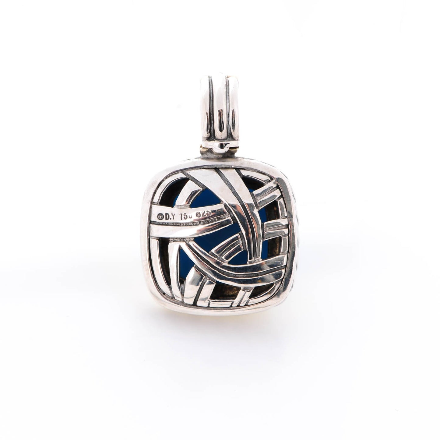 Sterling Silver Turquoise 17mm Albion Enhancer Pendant