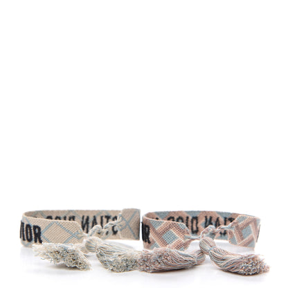 Christian Dior Woven Cotton J'Adior Friendship Bracelet Set 2 of 3