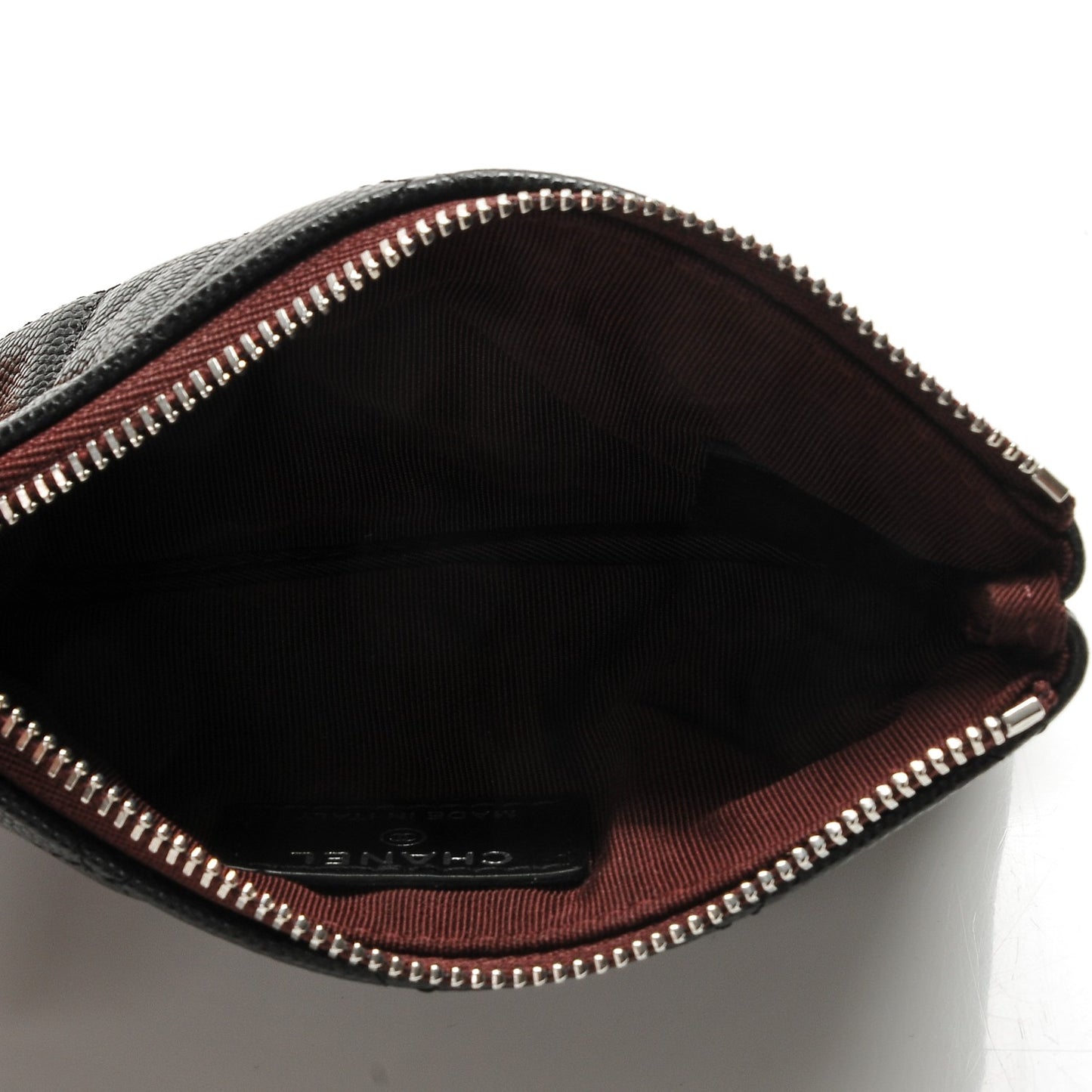 Caviar Quilted Small Cosmetic Case Black