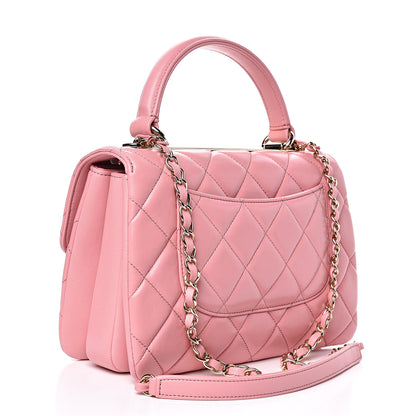 Chanel Lambskin Quilted Small Trendy CC Flap Dual Handle Bag Pink 2 of 11