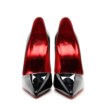Christian Louboutin CHRISTIAN LOUBOUTIN Patent Crystal Suola So Kate 120 Pumps 38 Black Psy Loubi 2 of 7