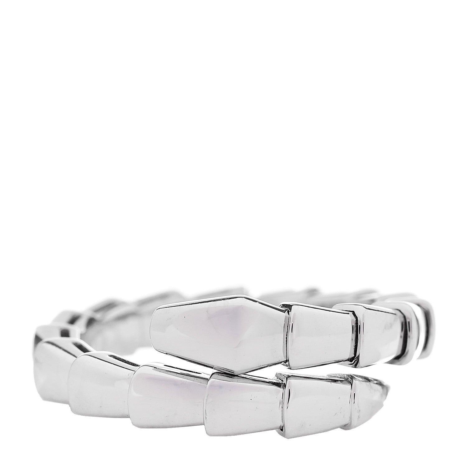 Bulgari 18K White Gold Serpenti Viper Ring L 1 of 5