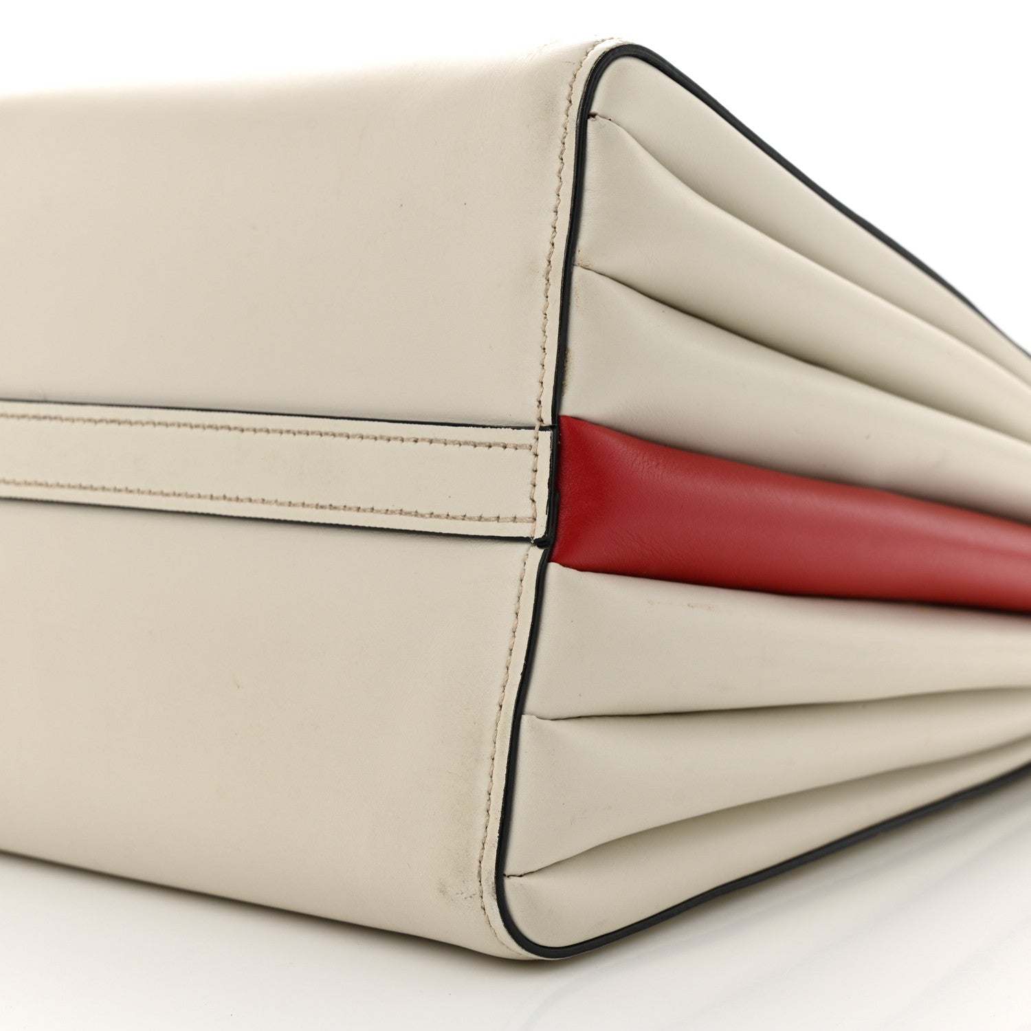 Prada City Calfskin Medium Colorblock Bibliotheque Tote White Fuoco 10 of 14