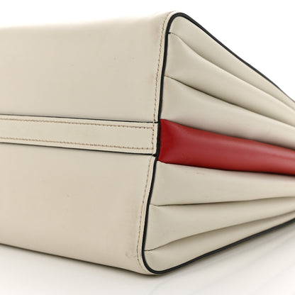 Prada City Calfskin Medium Colorblock Bibliotheque Tote White Fuoco 10 of 14