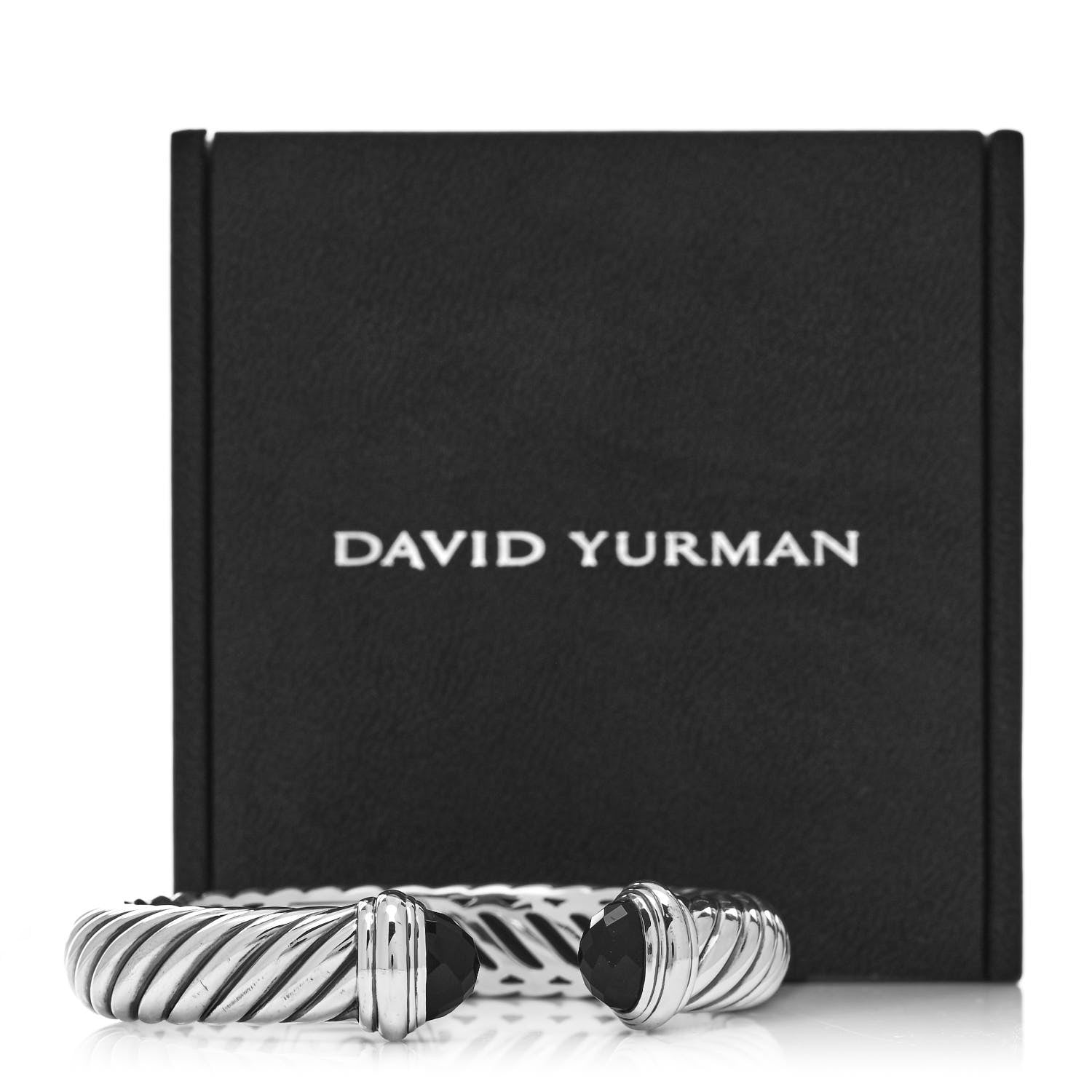 David Yurman Sterling Silver Black Onyx 10mm Waverly Bracelet 4 of 4
