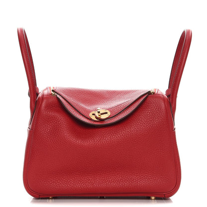 Hermes Taurillon Clemence Lindy 26 Rouge Casaque 1 of 9