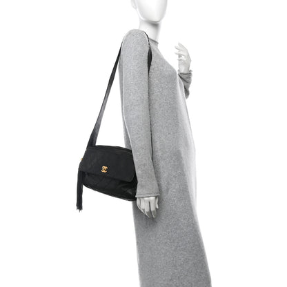 Chanel Lambskin Quilted Tassel Camera Case Black 2 of 13