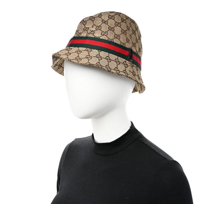 Gucci Monogram Web Bucket Hat L Brown 2 of 9