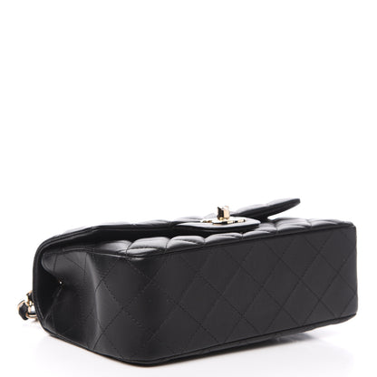 Chanel Lambskin Quilted Mini Rectangular Flap Black 3 of 11