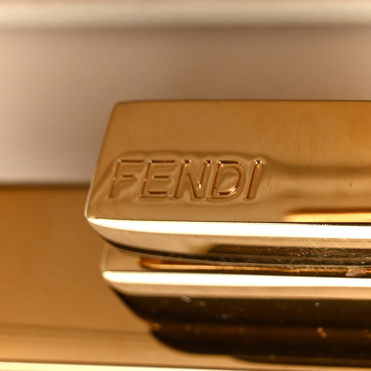 Fendi Vitello Seta Shiny Nappa Small Peekaboo I SEE U Satchel