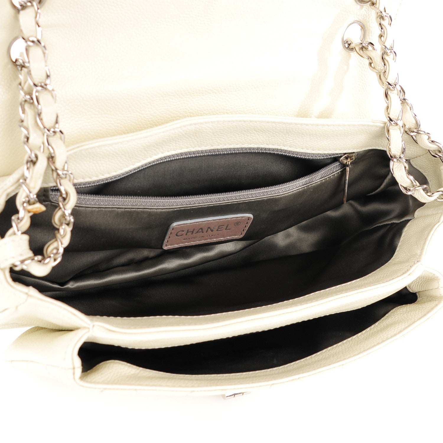 Chanel Caviar Pocket In The City Flap Ivory 5 of 11