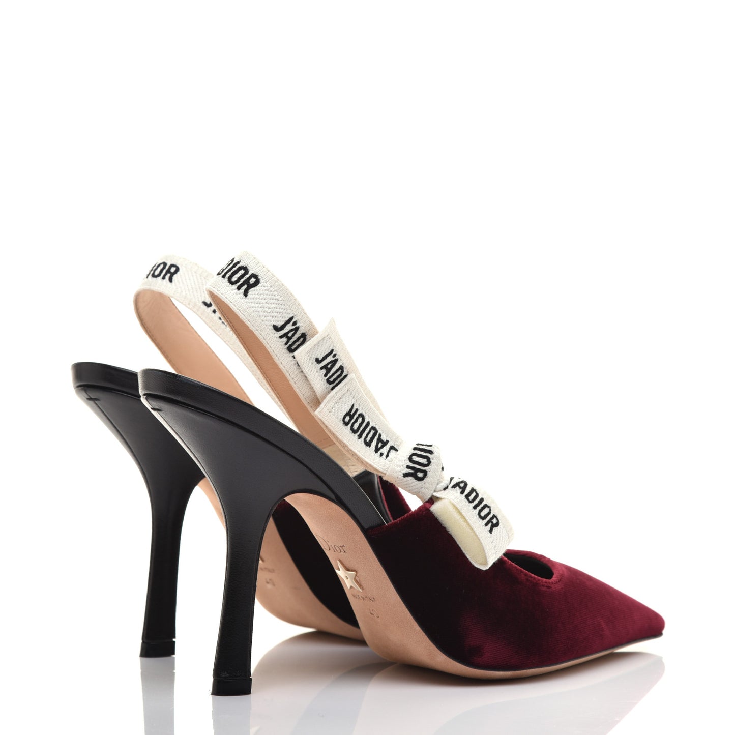 Velvet Ribbon J'Adior Slingback 100mm Pumps 40 Deep Amaranth