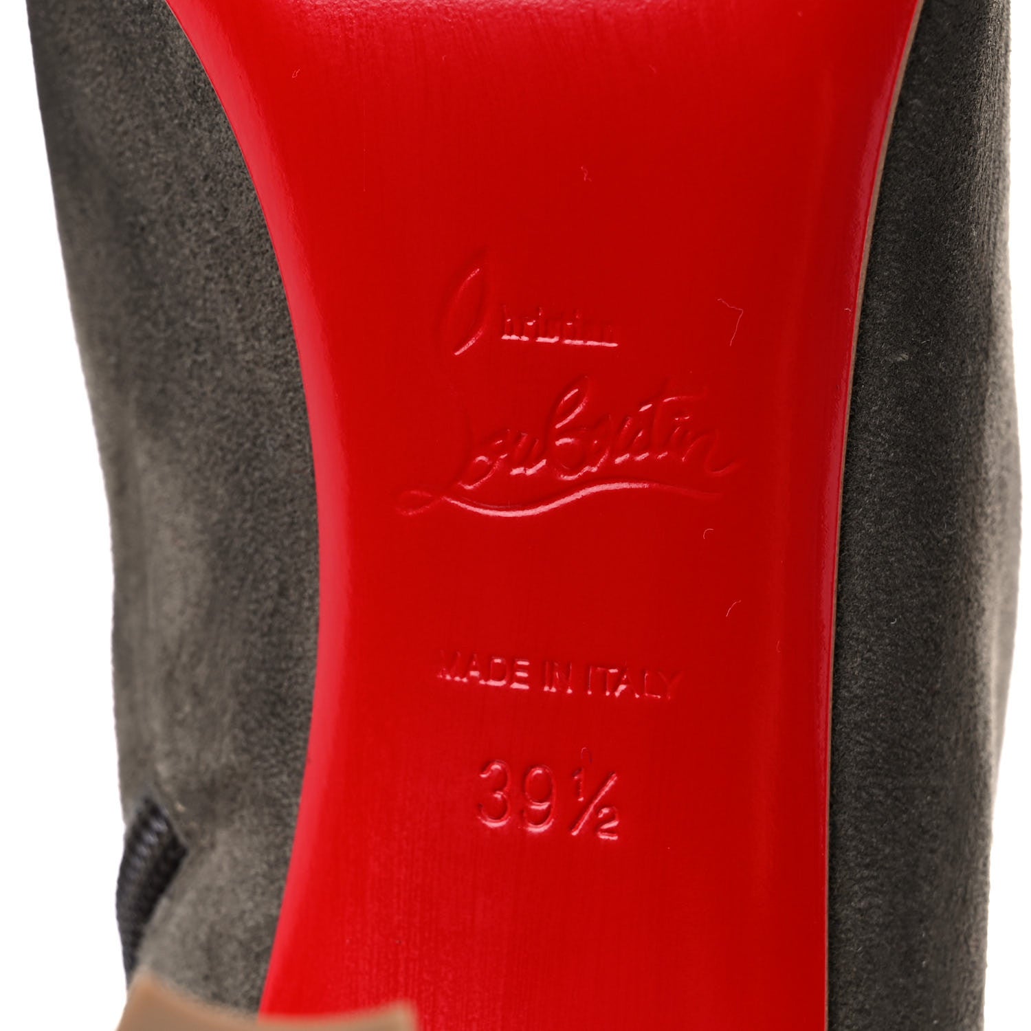 Christian Louboutin Suede So Eleonor Ankle Booties 39.5 Gray 8 of 17