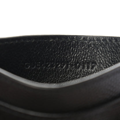 Saint Laurent Grain De Poudre Matelasse Chevron Monogram Credit Card Case Black 7 of 8
