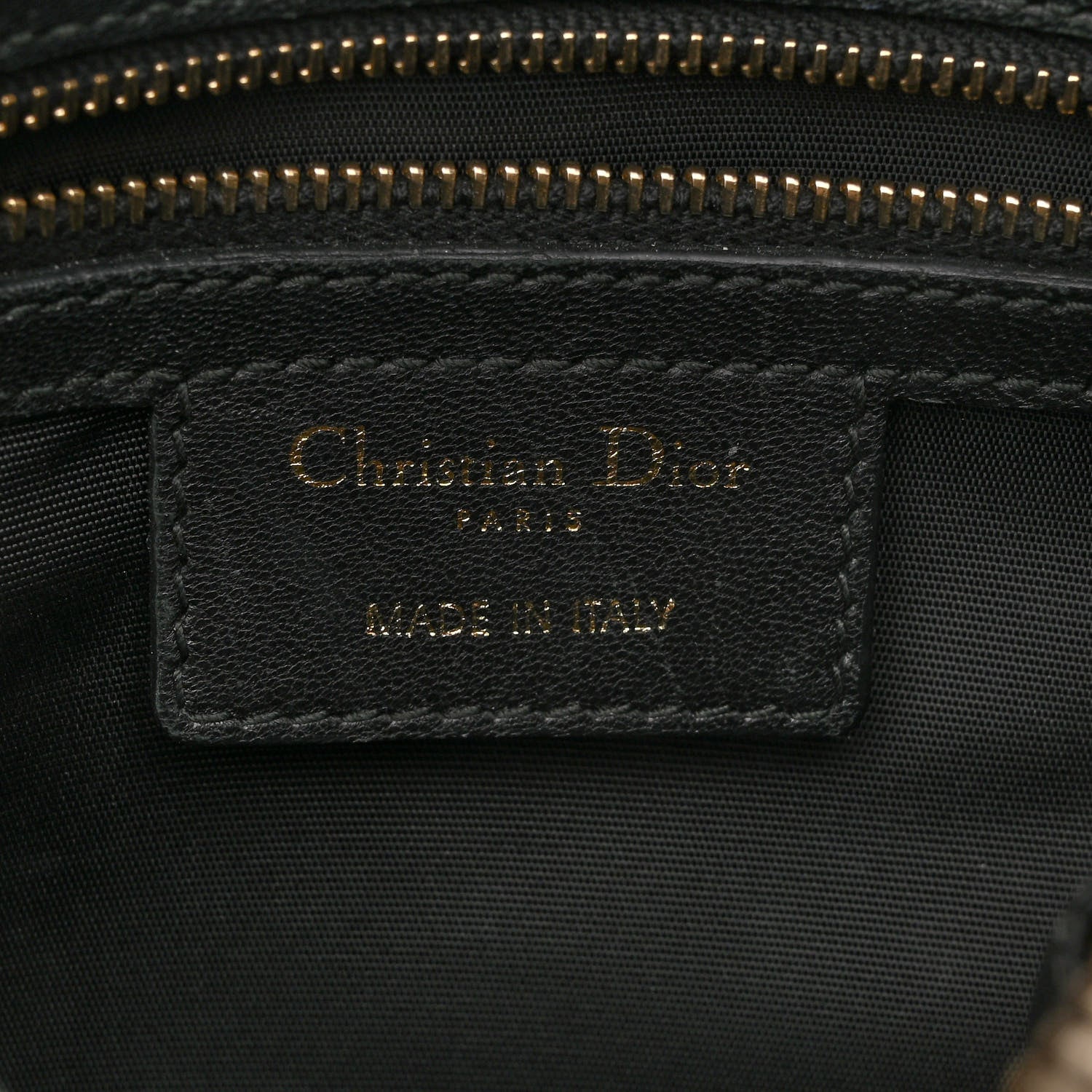Christian Dior Lambskin Cannage 2 Dior Zip Top Satchel Black 6 of 10