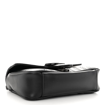 Gucci Calfskin Matelasse Monochrome Mini GG Marmont Shoulder Bag Black 4 of 9