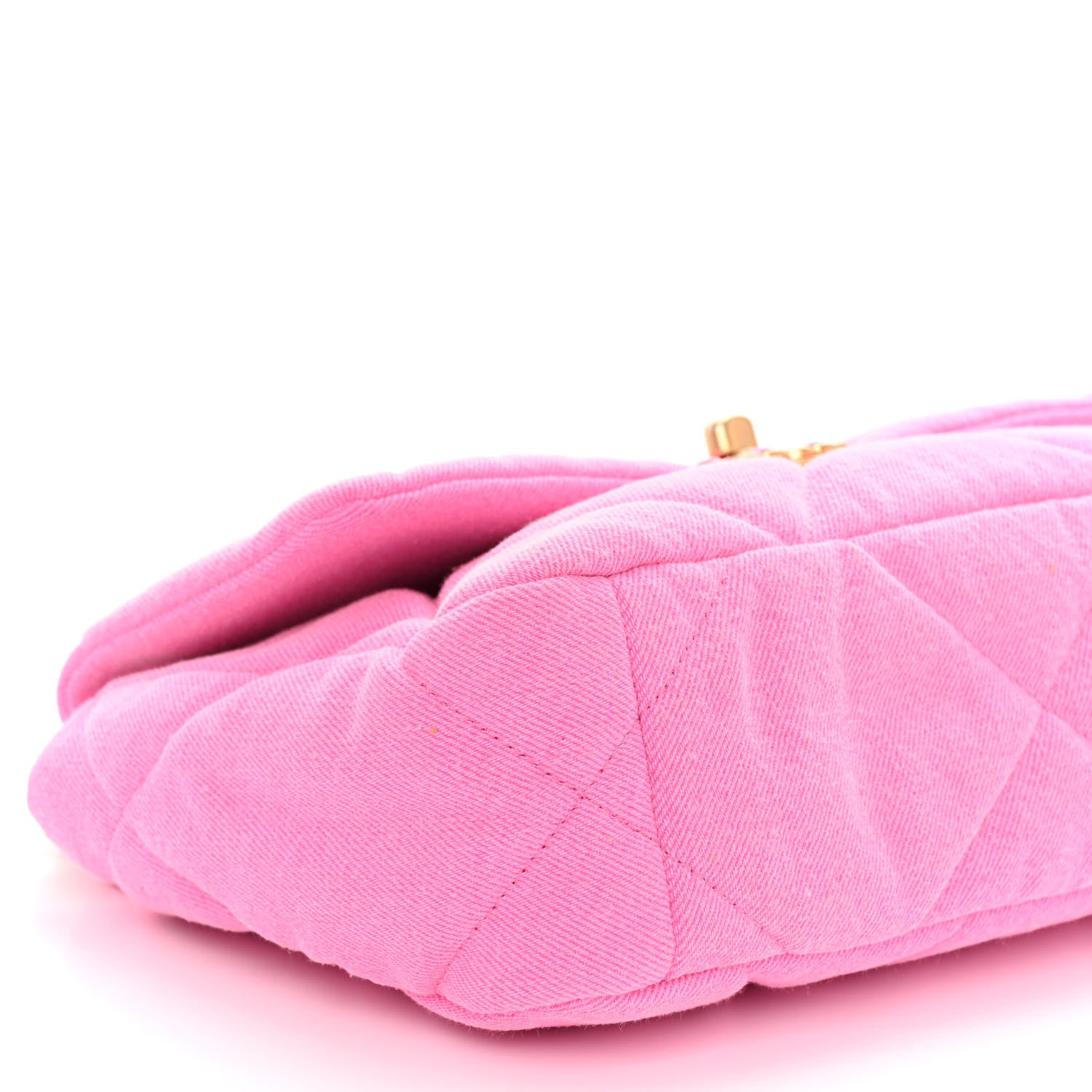 Chanel Denim Quilted Medium Chanel 19 Flap Neon Pink 9 of 10
