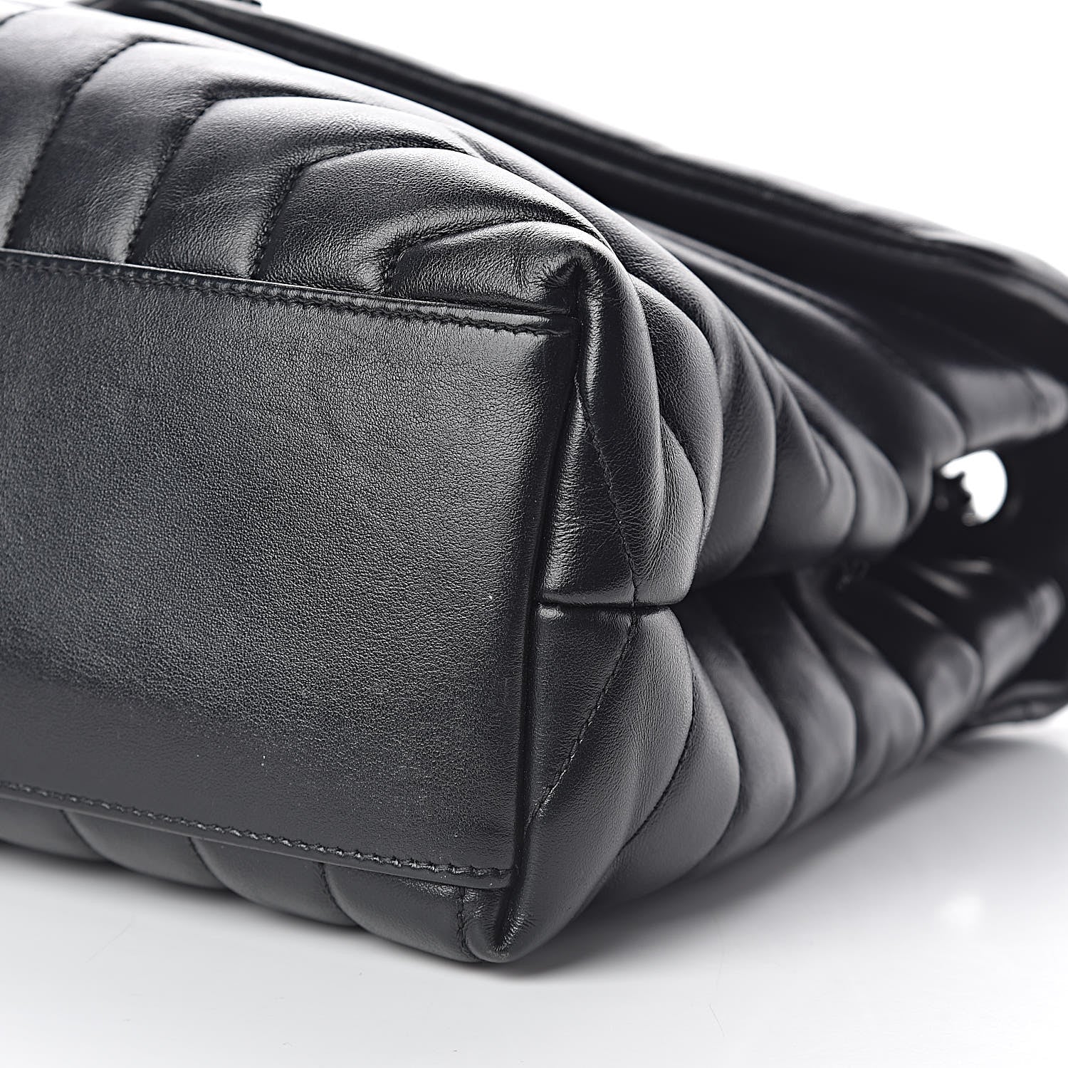Saint Laurent Calfskin Y Quilted Monogram Medium Loulou Chain Satchel Black 9 of 10