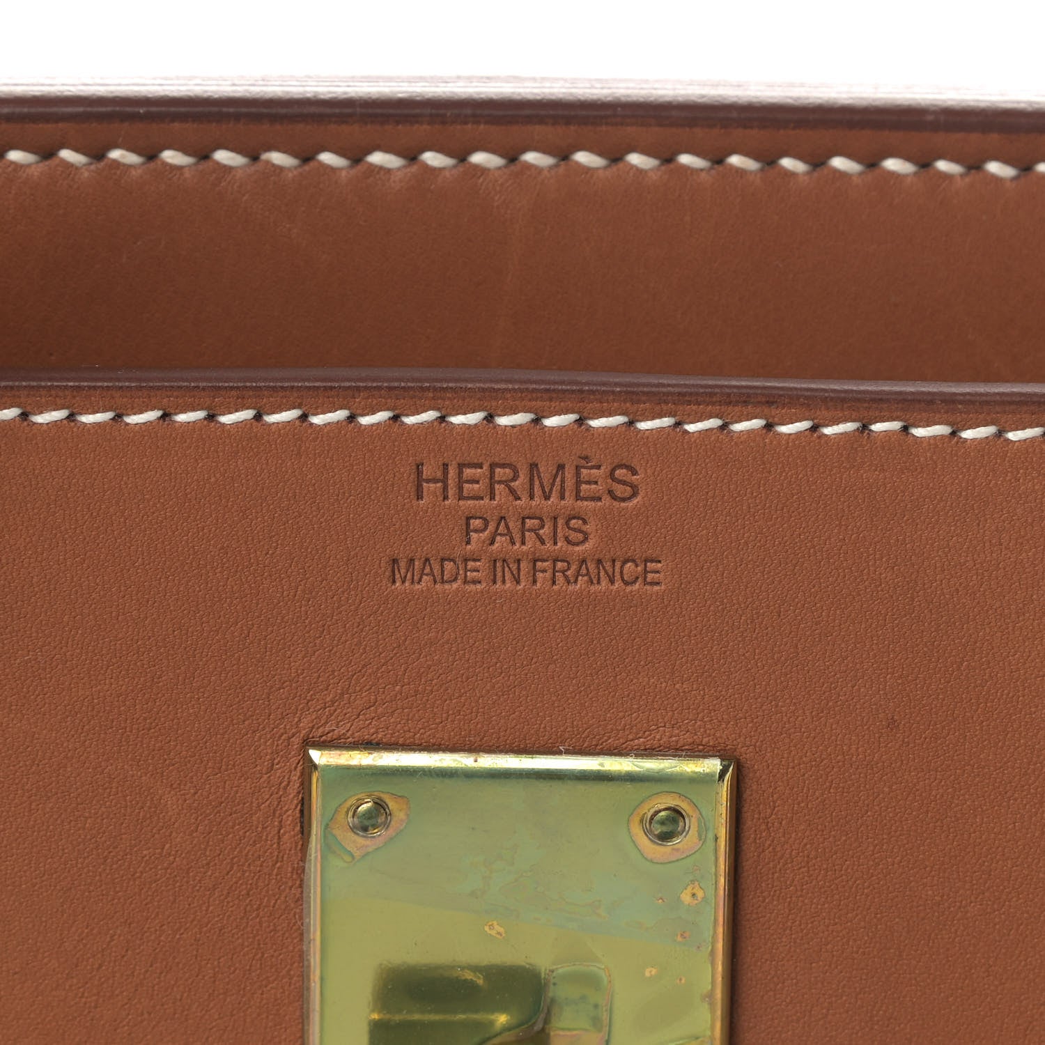Hermes Toile Natural Barenia Flag HAC Birkin 50 Fauve 7 of 13