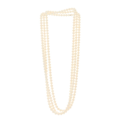 Tiffany Sterling Silver Pearl 6-7mm Ziegfeld Strand Necklace 80" 3 of 8