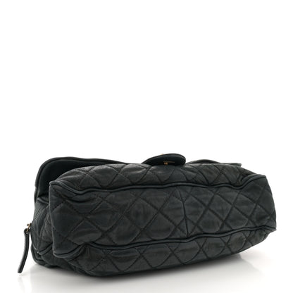 Chanel Iridescent Calfskin Quilted Large Shiva Flap Black 4 of 13