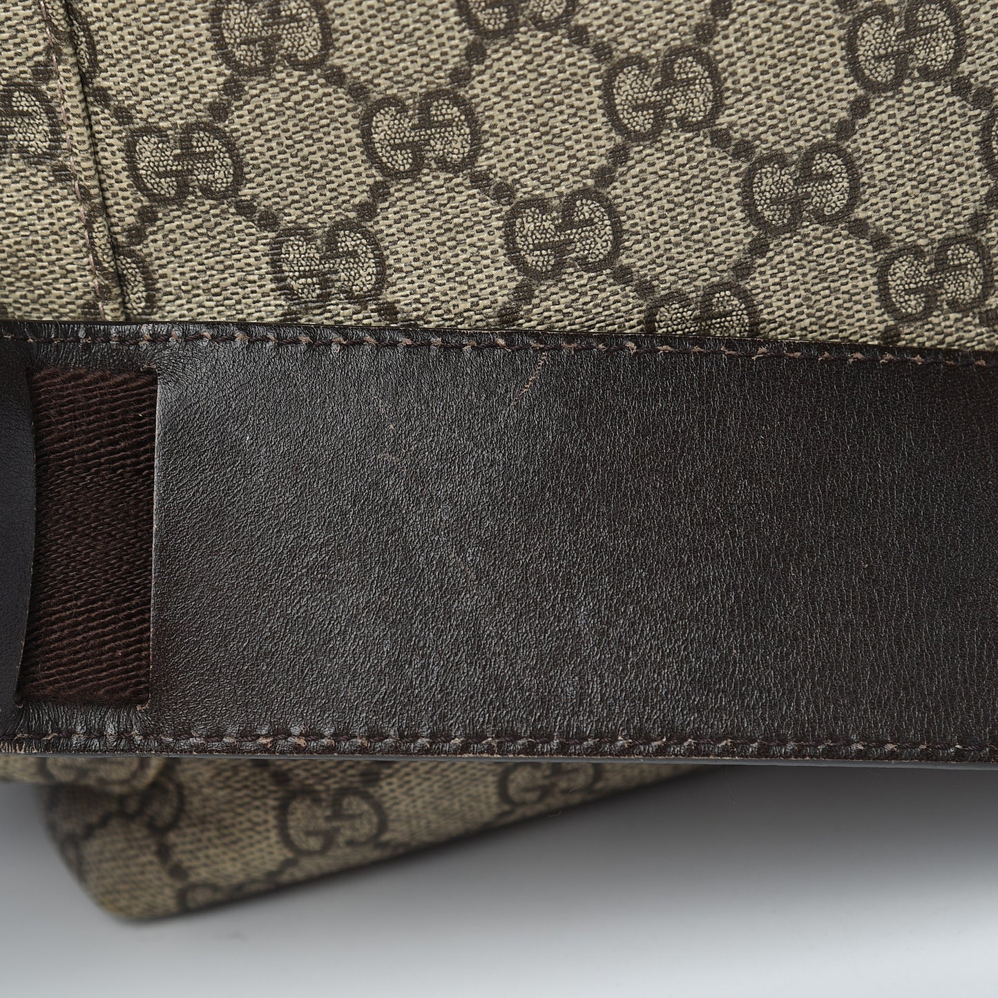 GG Plus Monogram Messenger Diaper Bag Dark Brown