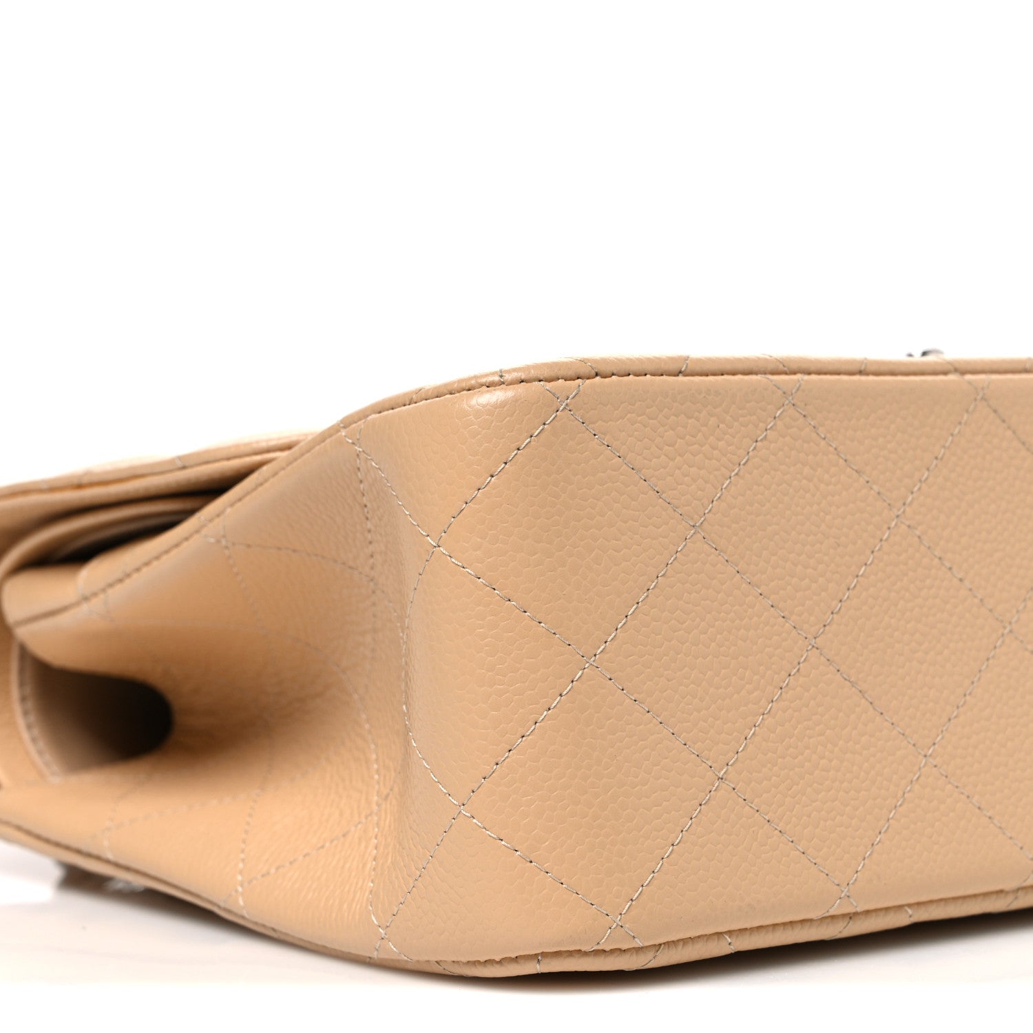 Chanel Caviar Quilted Jumbo Double Flap Beige 8 of 10