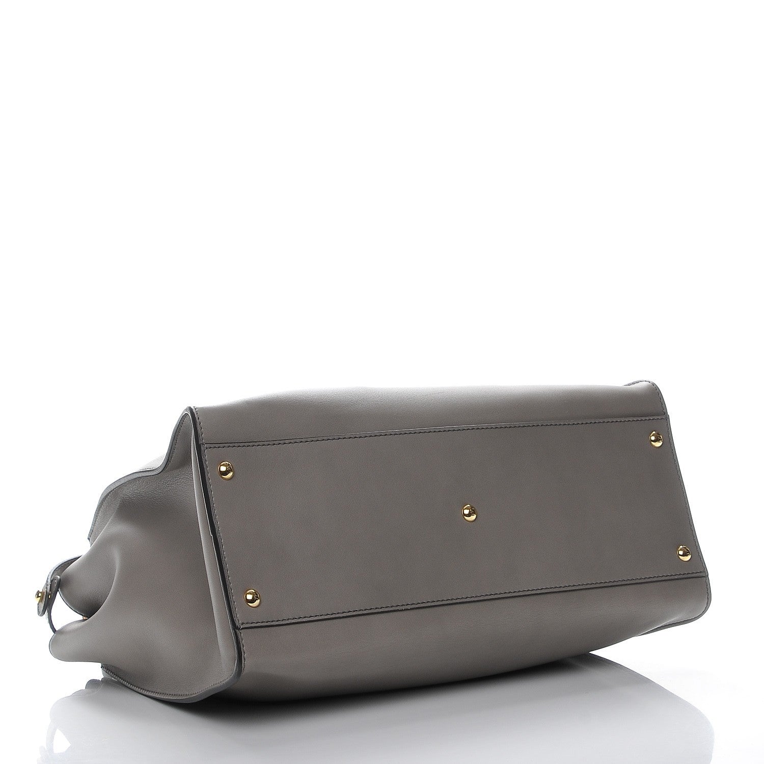 Fendi Vitello Seta Suede Plexiglass Tortoise Large Peekaboo Iconic Satchel Asfalto Marrone 5 of 8