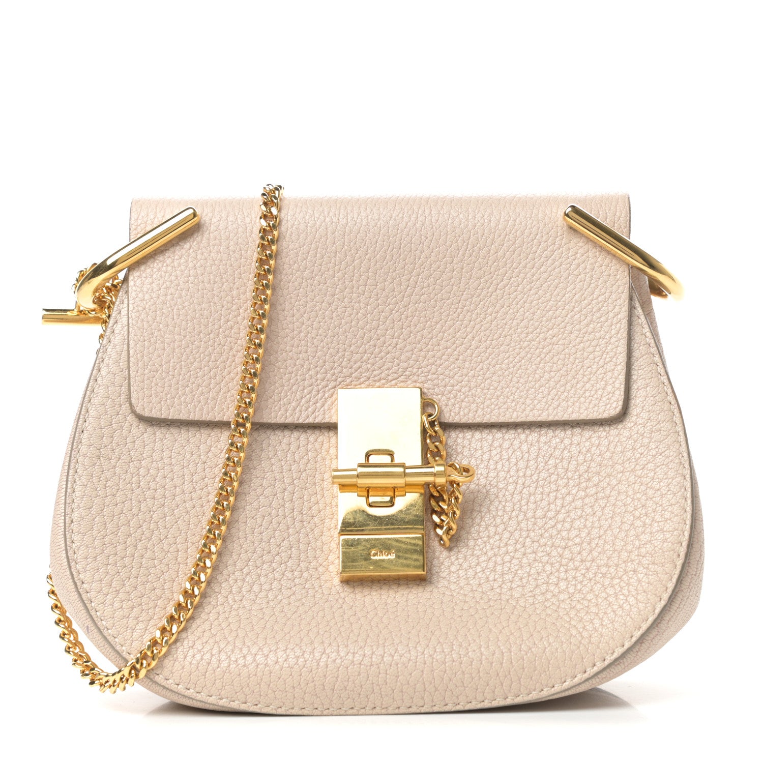 Chloe Grained Lambskin Mini Drew Shoulder Bag Biscotti Beige 1 of 10
