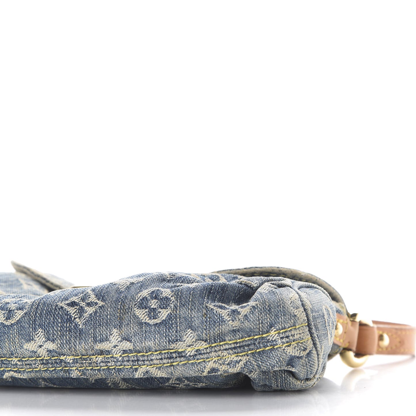 Monogram Denim Mini Pleaty Blue