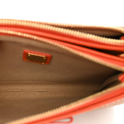 MCM Visetos Patent Mina Crossbody Pouch Cognac Orange 6 of 11