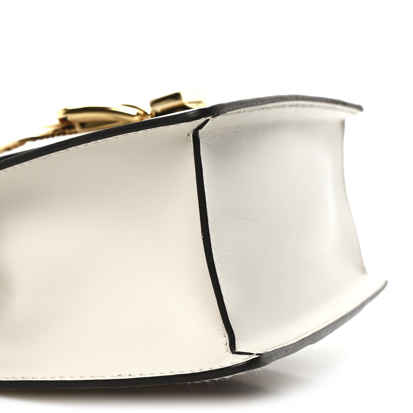 Calfskin Mini Sylvie Top Handle Bag White