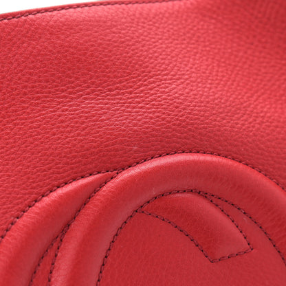 Gucci Pebbled Calfskin Medium Soho Chain Shoulder Bag Tabasco Red 12 of 12