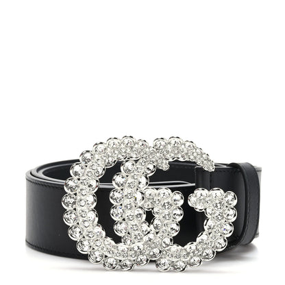 Gucci Calfskin Crystal Double G 40mm Belt 100 40 Black 1 of 5