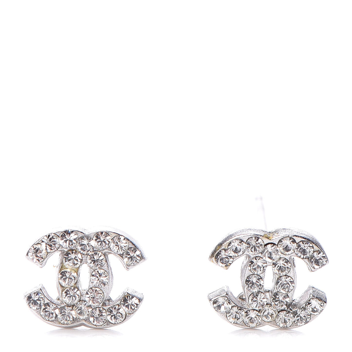 Crystal Mini Timeless CC Earrings Silver